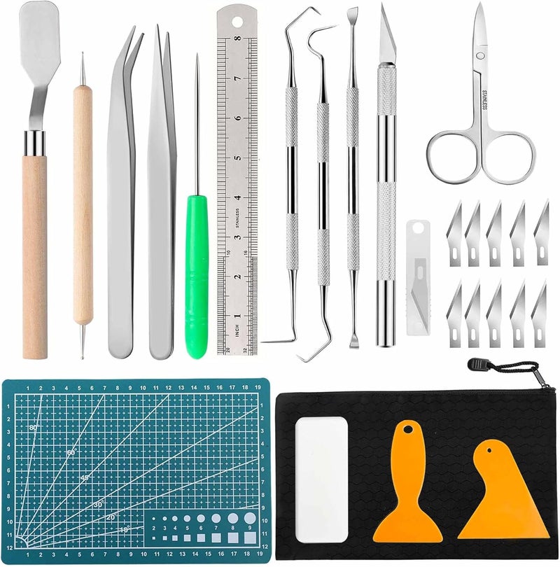 Dorhui Craft Tools Set Weeding Tools Kit for Vinyl, Craft Vinyl Tools Kit for Weeding Vinyl, Silhouettes, DIY Art Work Cutting, Hobby, Scrapbook, Lettering - Image 1